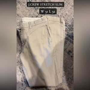 J. Crew Stretch Slim Khaki Chinos
